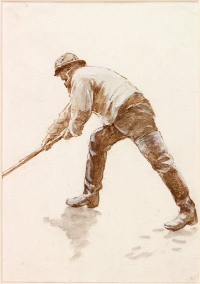 Study of a Fisherman at Work by Charles Napier Hemy