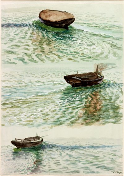 Three Dinghies by Charles Napier Hemy