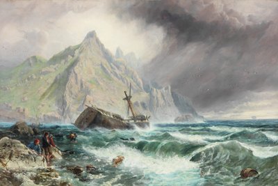 Wreck of a Frigate on the Southern Coast of Spain by Charles Napier Hemy