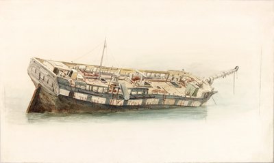 Wreck of a Man of War by Charles Napier Hemy