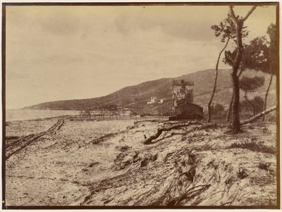 Beach of Golfe-Juan towards Cap de la Croisette by Charles Nègre