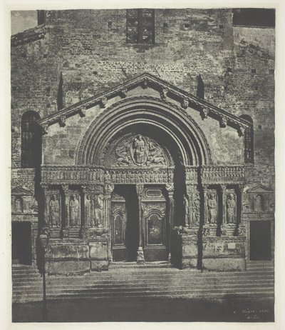 Arles: The West Porch of Saint-Trophime, October 21, 1854, Printed 1982 by Charles Nègre