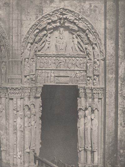 Cathedrale de Chartres, Occidental Side, Right Lateral Door, 12th Century, c. 1857 by Charles Nègre