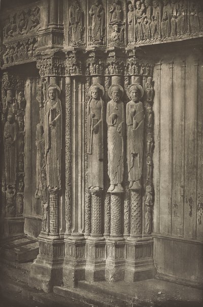 Chartres Cathedral. Right Door of the Royal Portal, West Side by Charles Nègre