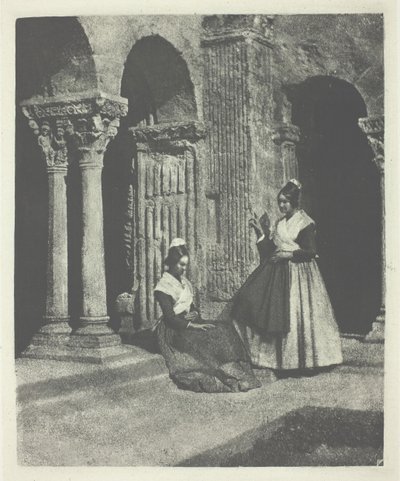 Two Arlesiennes in the Cloister of Saint-Trophime d