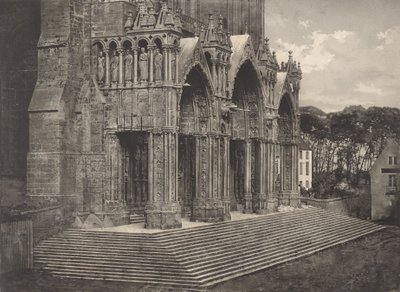Plate XII Chartres Cathedral, Portique du Midi by Charles Nègre