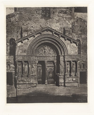 Plate VI – Entrance of Saint Trophime of Arles by Charles Nègre, André Jammes