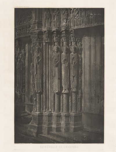 Plate XIII – Chartres Cathedral, Statue Columns in the Central Door of the Royal Entrance by Charles Nègre, André Jammes