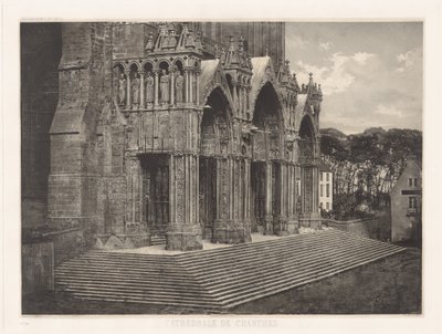 Plate XII – Chartres Cathedral, South Entrance by Charles Nègre, André Jammes
