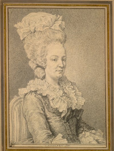 Half-length Portrait of a Seated Woman by Charles Nicolas Cochin
