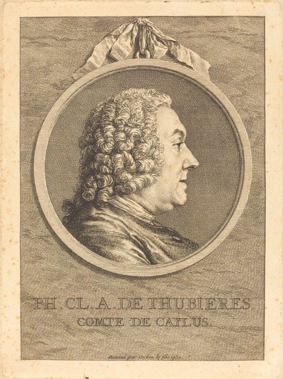 Ph.Cl.A. de Thubieres, Comte de Caylus by Charles Nicolas Cochin II