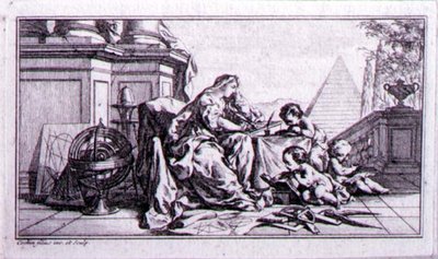 Arithmetic, a Proof Illustration for a Work by Denis Diderot by Charles Nicolas II Cochin