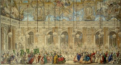 Ball Mask or Ball of the Ifs for the Wedding of Louis Dauphin of France with Marie Therese of Spain by Charles Nicolas II Cochin