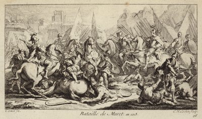 Battle of Muret, France, Albigensian Crusade by Charles Nicolas II Cochin
