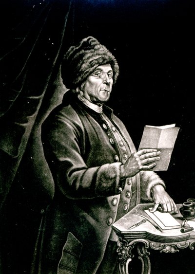 Portrait of Benjamin Franklin, 1777 by Charles Nicolas II Cochin