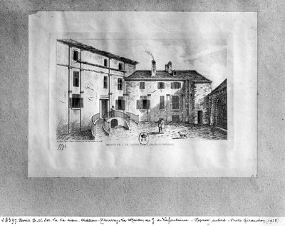 House of Jean de La Fontaine at Chateau-Thierry, 1838 by Charles Nicolas Ransonnette