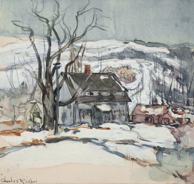 House and Tree in Winter by Charles P. Reiffel