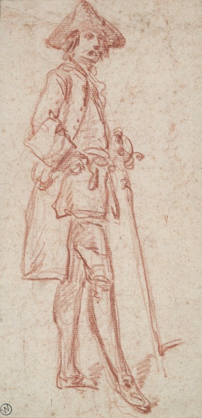 Man Standing, Holding a Sword by Charles Parrocel