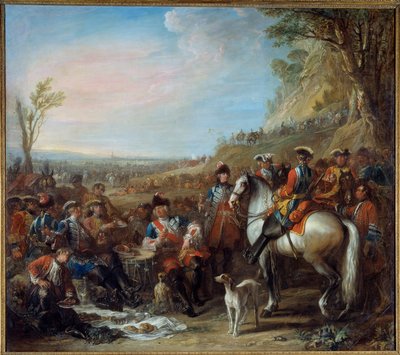 Stopping of grenadiers on horseback from the king