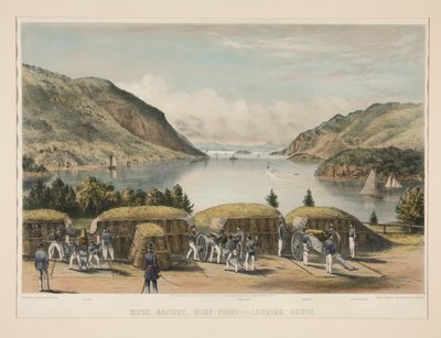Siege Battery, West Point - Looking North by Charles Parsons