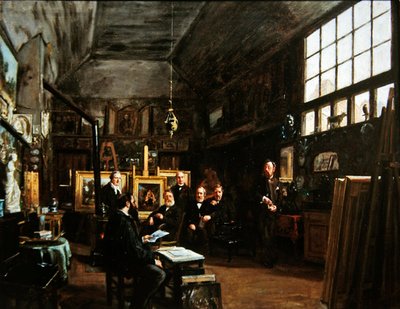 Meeting of the Board of the Artesian Society of the Friends of the Arts, after 1874 by Charles Paul Etienne Desavary