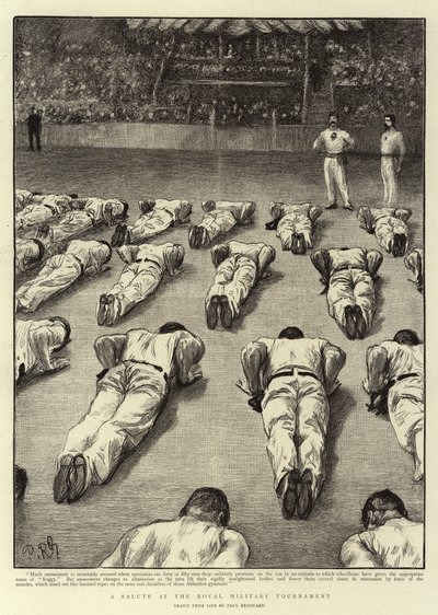 A Salute at the Royal Military Tournament by Charles Paul Renouard