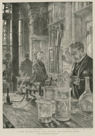 A Visit to the Royal Mint; Testing the Precious Metal by Charles Paul Renouard