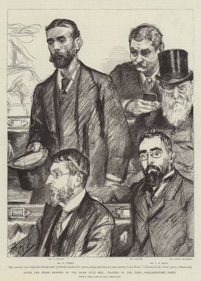 After the Third Reading of the Home Rule Bill, Leaders of the Irish Parliamentary Party by Charles Paul Renouard