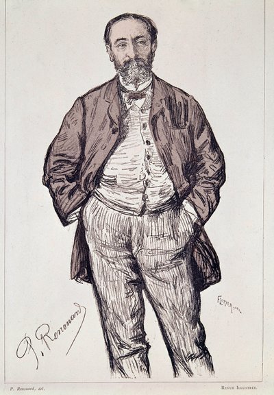 Portrait of Camille Saint-Saëns, French composer, 20th century by Charles Paul Renouard