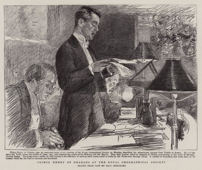 Prince Henry of Orleans at the Royal Geographical Society by Charles Paul Renouard