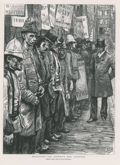 Recruiting the Sandwich Men by Charles Paul Renouard