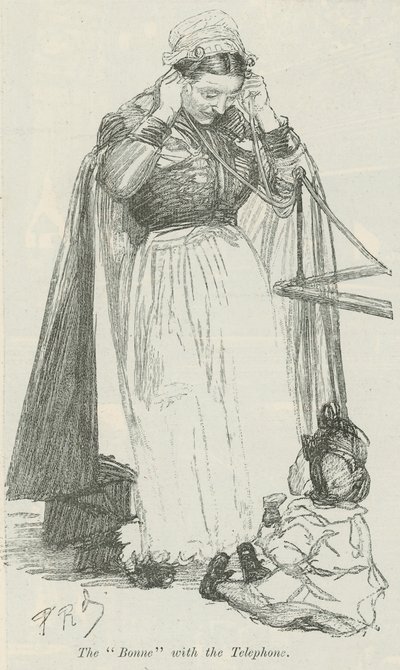 The Bonne with the Telephone by Charles Paul Renouard