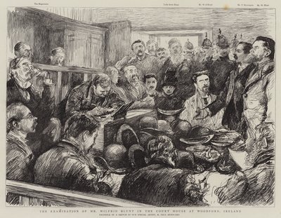 The Examination of Mr Wilfrid Blunt in the Court House at Woodford, Ireland by Charles Paul Renouard