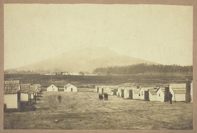 Untitled (Army camp, perhaps from the Battle of Lookout Mountain, Chattanooga, Tennessee) by Charles Peck