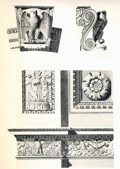 Decoration with Eagles, Rosettes and Acanthus Leaves for Arc de Triomphe du Carrousel (detail) by Charles Percier