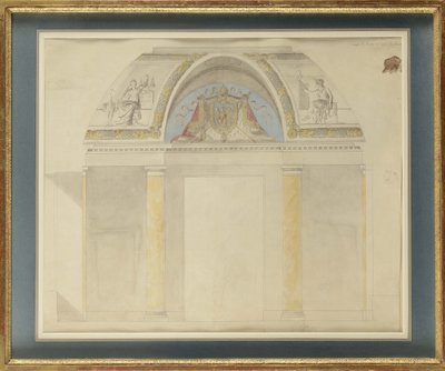 Study for the decoration of the throne at the Palais des Tuileries by Charles Percier