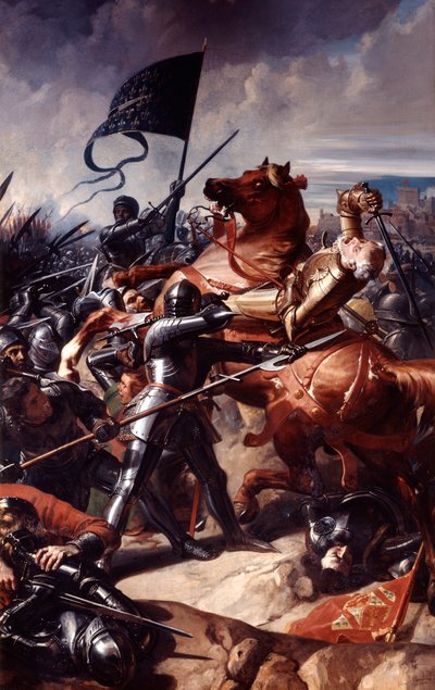 Battle of Castillon, 1453 by Charles Philippe Auguste Lariviere