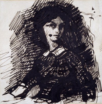 Portrait of Jeanne Duval by Charles Pierre Baudelaire
