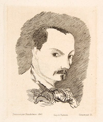 Self Portrait of Charles Baudelaire by Charles Pierre Baudelaire