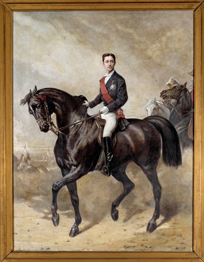 Equestrian Portrait of Prince Imperial Eugene Louis Napoleon by Charles Porion