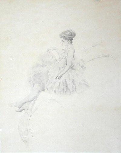 Fairy on a Lily by Charles Prosper Sainton