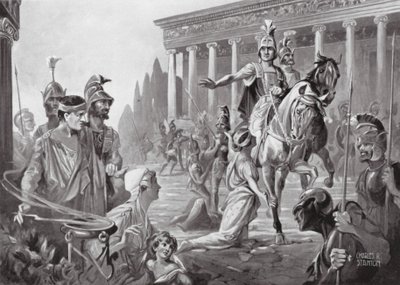 Alexander at the Sack of Thebes, BC 335 by Charles Rebel Stanton