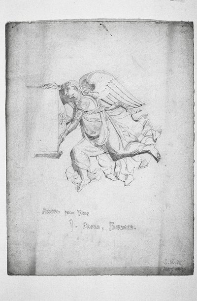 Angel from Tomb, Badia, Florence, 1891 by Charles Rennie Mackintosh