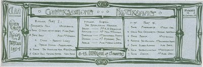 Conversazione Programme for the Glasgow Architectural Association by Charles Rennie Mackintosh