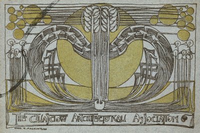 Conversazione Programme, from the Glasgow Architectural Association by Charles Rennie Mackintosh