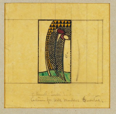 Design for Curtains for the Hall Windows, for W.J. Bassett-Lowke by Charles Rennie Mackintosh