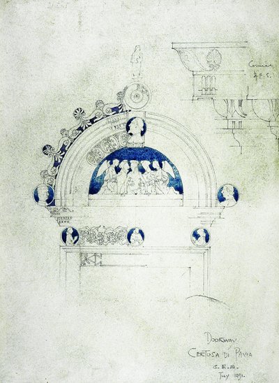 Doorway, Certosa di Pavia, 1891 by Charles Rennie Mackintosh