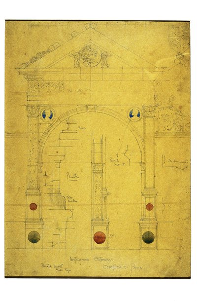 Entrance Gateway, Certosa di Pavia, 1891 by Charles Rennie Mackintosh