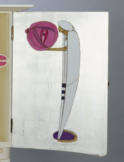 Figure in Arabian cloak and turban holding a lantern by Charles Rennie Mackintosh