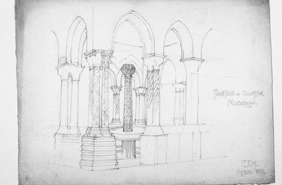 Fountain in Cloister, Monreale, 1891 by Charles Rennie Mackintosh